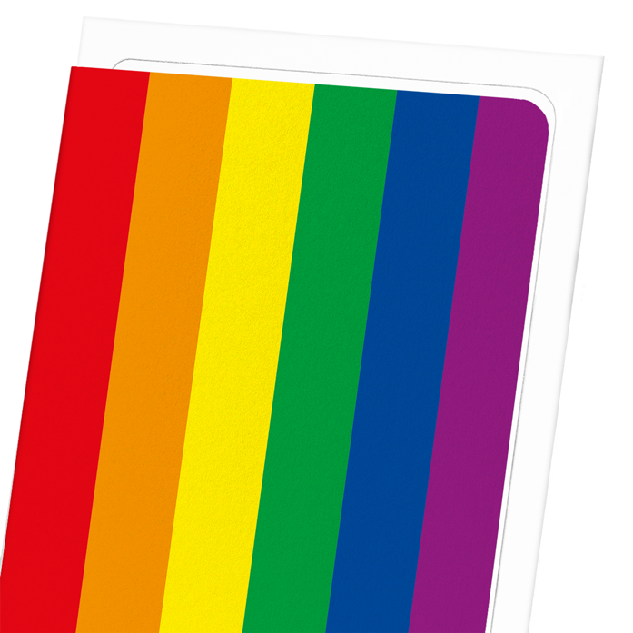 LGBT RAINBOW PRIDE FLAG: Colourblock Greeting Card