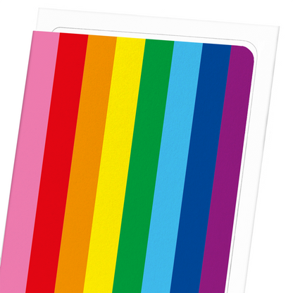 ORIGINAL 8 COLOUR LGBT PRIDE FLAG: 8xCards