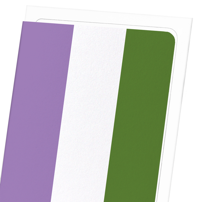 GENDERQUEER PRIDE FLAG: Colourblock Greeting Card