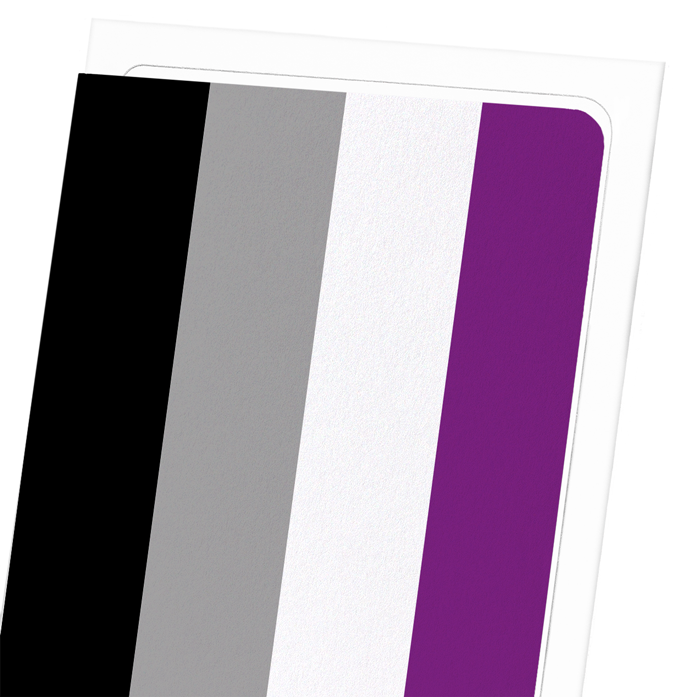 ASEXUAL PRIDE FLAG: Colourblock Greeting Card