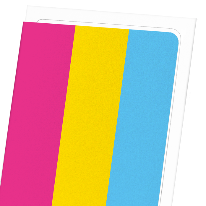 PANSEXUAL PRIDE FLAG: Colourblock Greeting Card