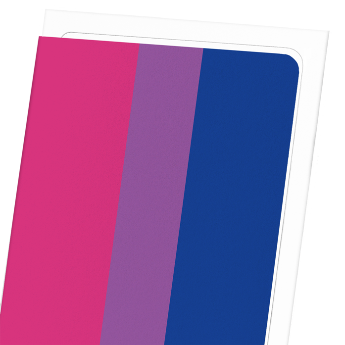 BISEXUAL PRIDE FLAG: Colourblock Greeting Card
