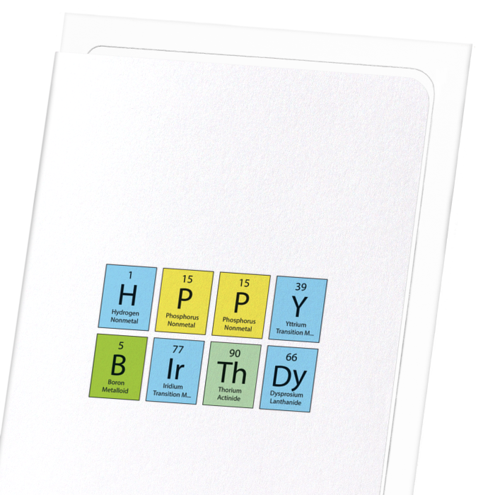 ELEMENTS EXPRESSING BIRTHDAY WISHES: Colourblock Greeting Card