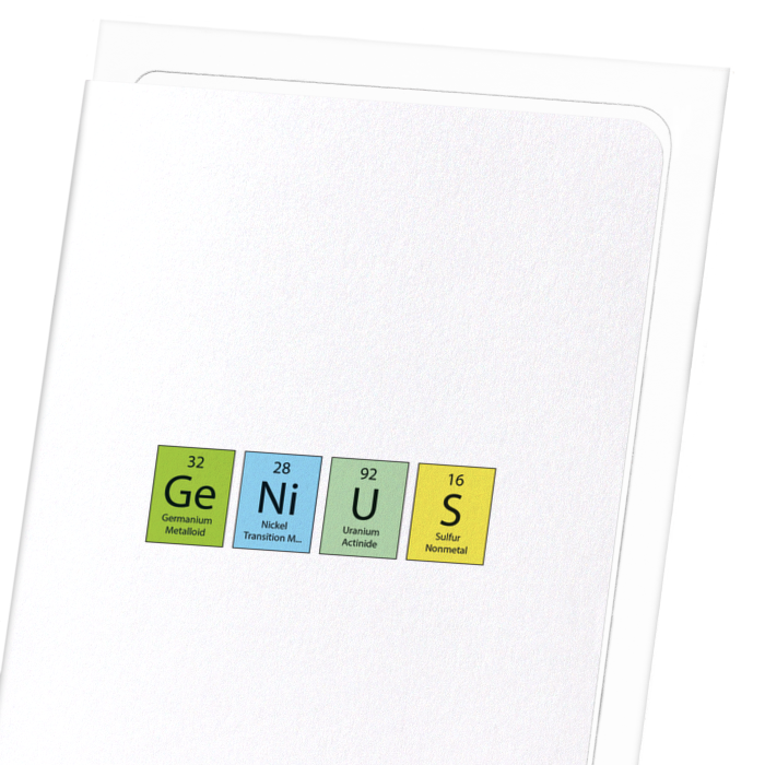 ELEMENTS EXPRESSING GENIUS: Poster Greeting Card