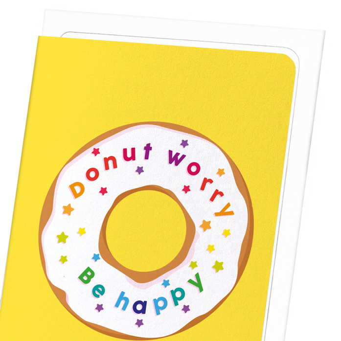 DONUT WORRY: Colourblock Greeting Card