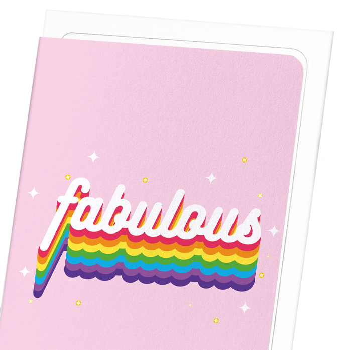 STAY FABULOUS: Colourblock Greeting Card