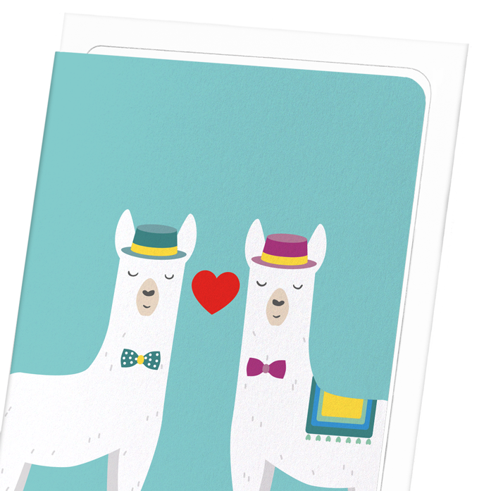 MR & MR LLAMOUR: Colourblock Greeting Card