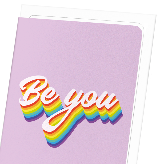 BE YOU: Colourblock Greeting Card