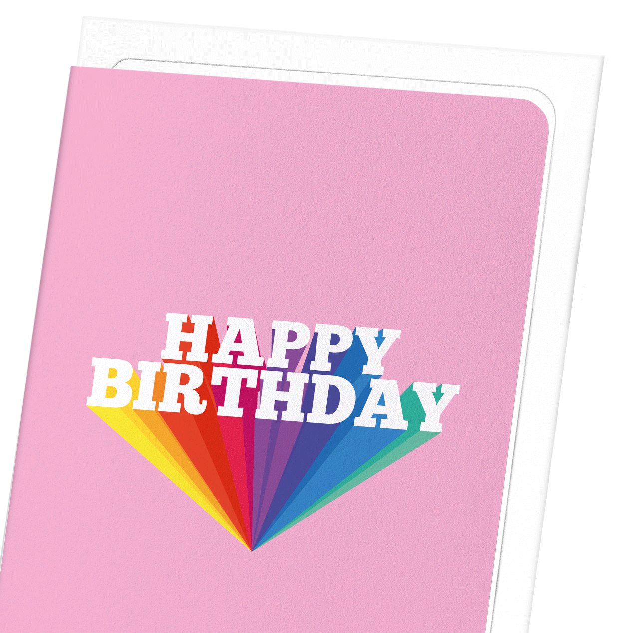 HAPPY BIRTHDAY IN PINK: Colourblock Greeting Card