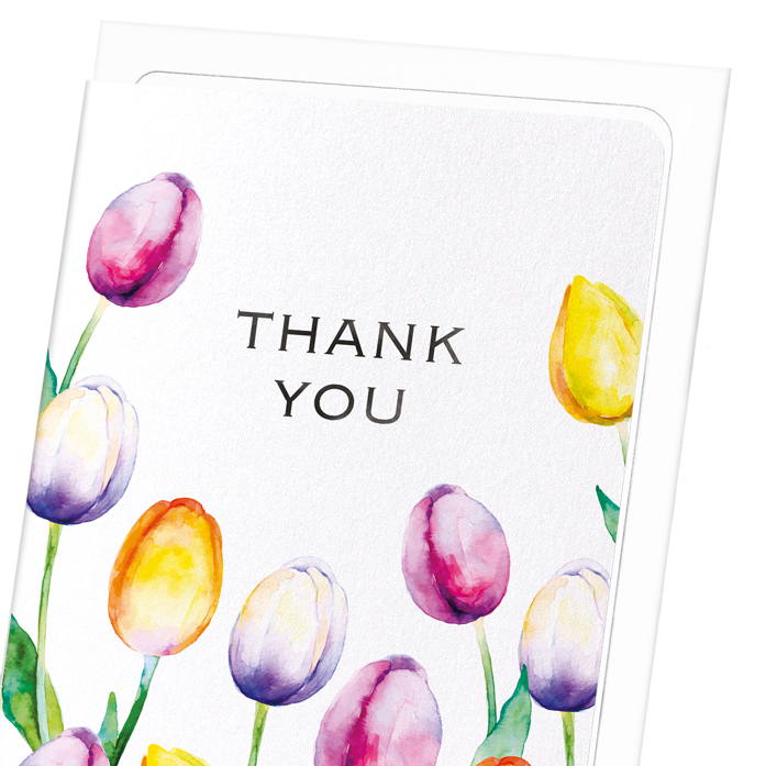 TULIP OF THANKS: Watercolour Greeting Card