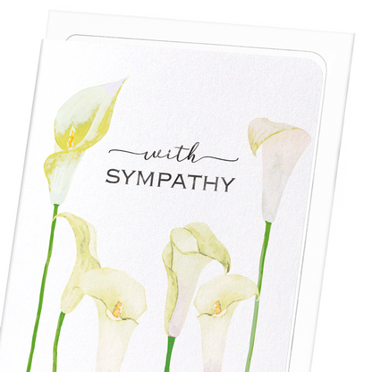 CALLA LILY OF SYMPATHY: Watercolour Greeting Card