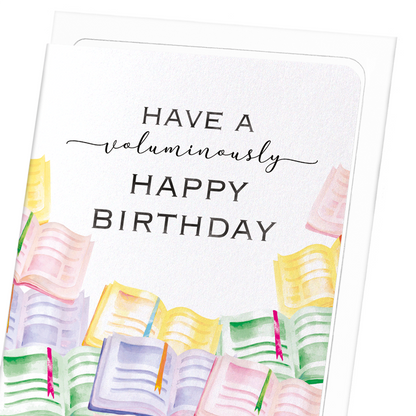 VOLUMINOUS BIRTHDAY: Watercolour Greeting Card