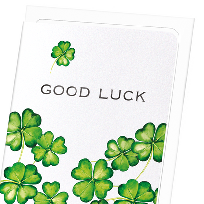 LUCKY CLOVER: Watercolour Greeting Card