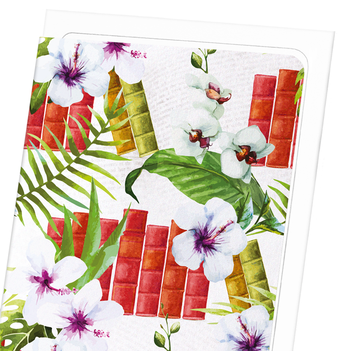 LIBRARY OF BOOKS: Pattern Greeting Card