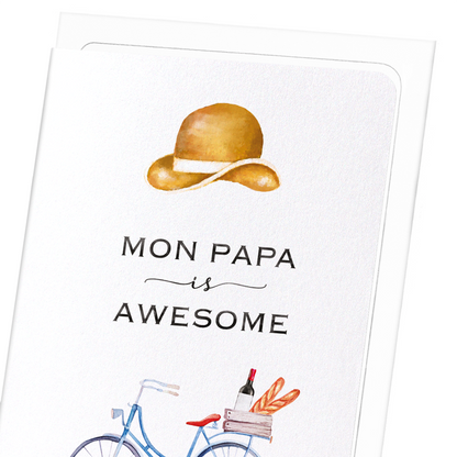 AWESOME PAPA: Watercolour Greeting Card