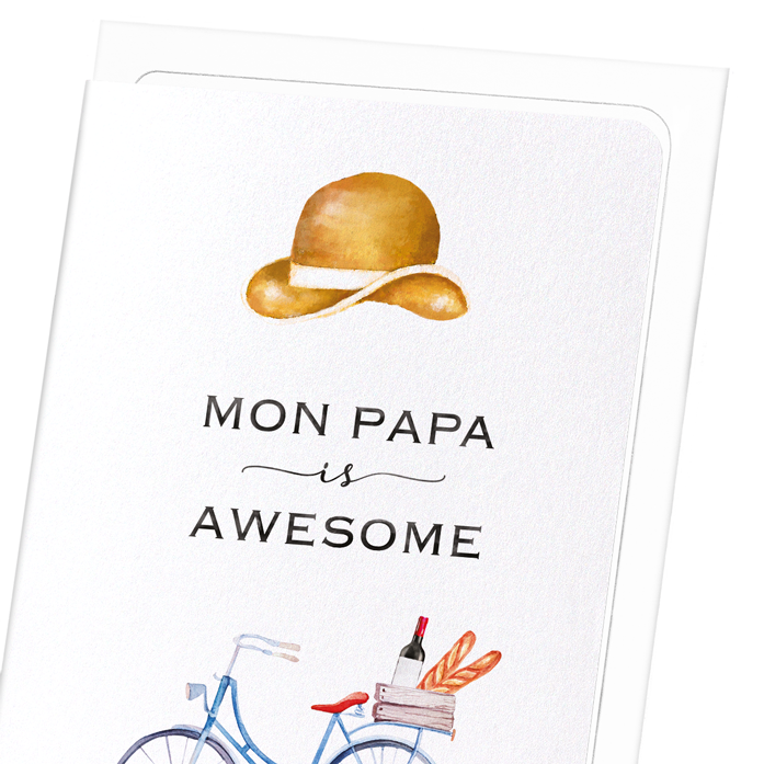 AWESOME PAPA: Watercolour Greeting Card