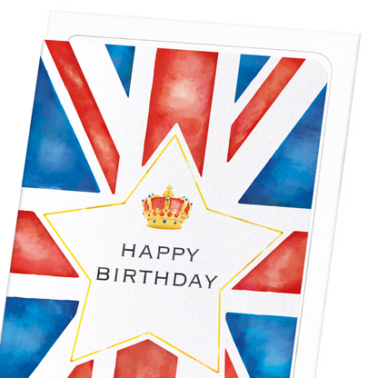 BIRTHDAY UNION JACK: Watercolour Greeting Card
