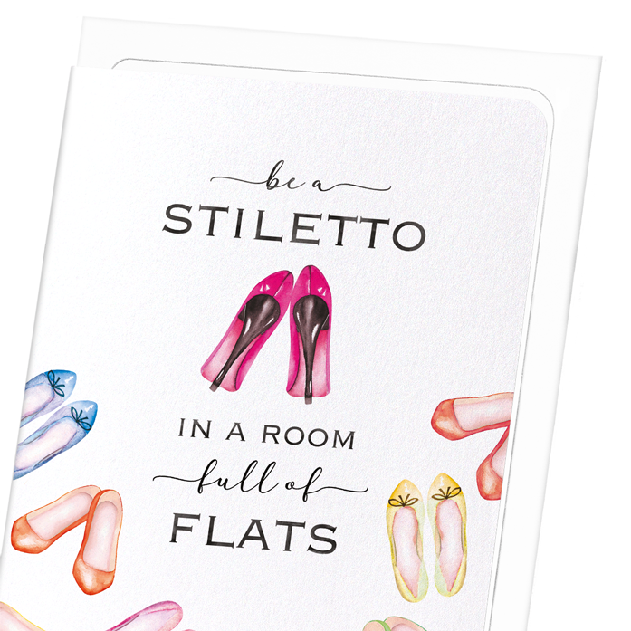 BE A STILETTO: Watercolour Greeting Card