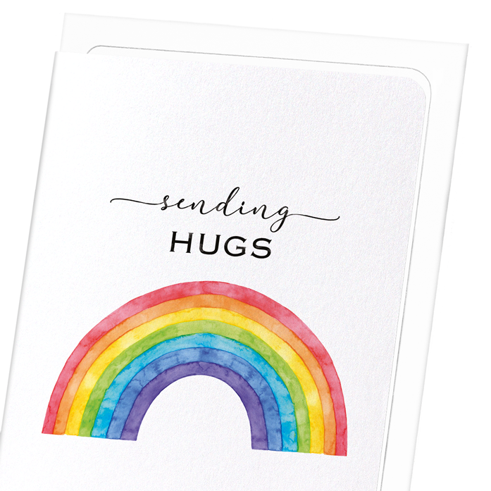SENDING HUGS: Watercolour Greeting Card