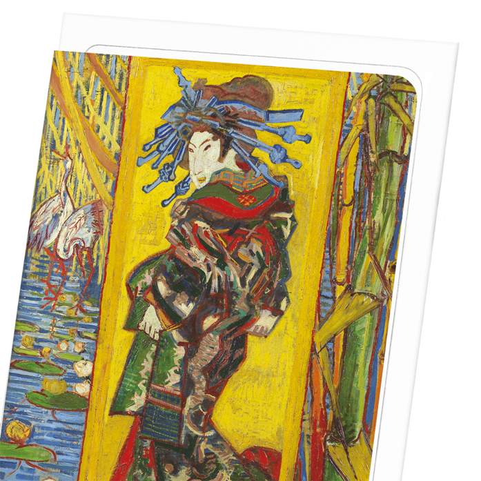 JAPONAISERIE OIRAN BY VAN GOGH: Painting Greeting Card