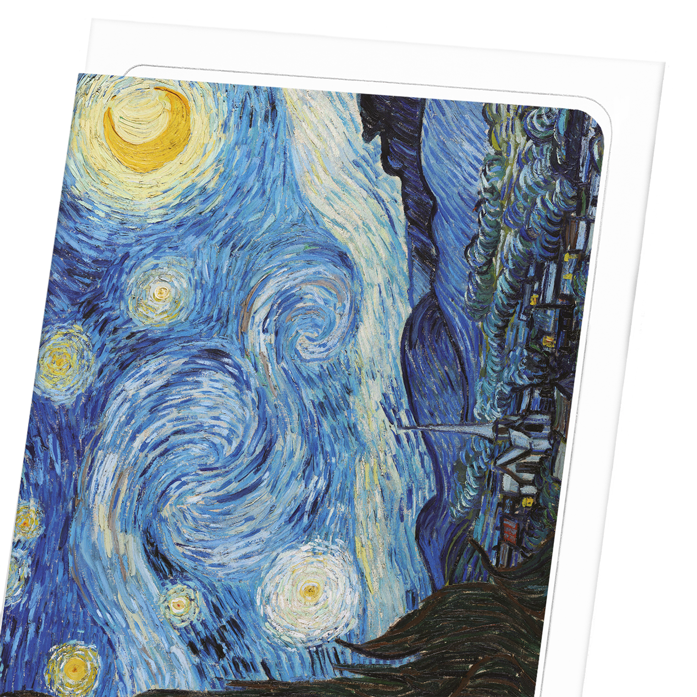 STARRY NIGHT BY VAN GOGH: Painting Greeting Card