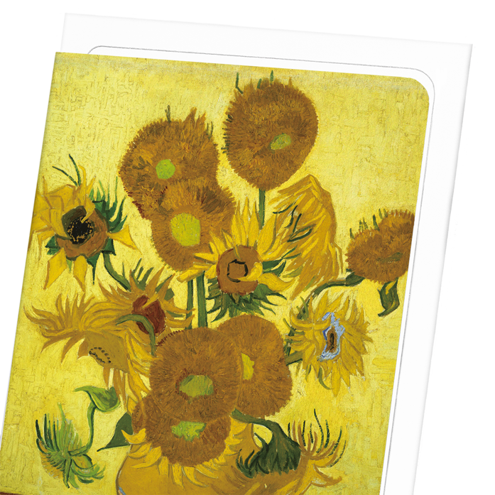 SUNFLOWERS BY VAN GOGH: Painting Greeting Card