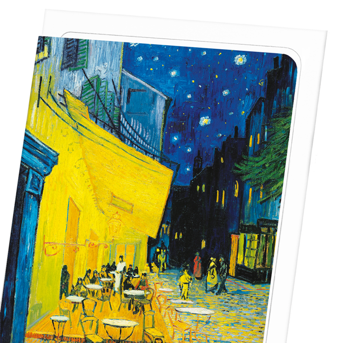 CAFÉ TERRACE AT NIGHT BY VAN GOGH: Painting Greeting Card
