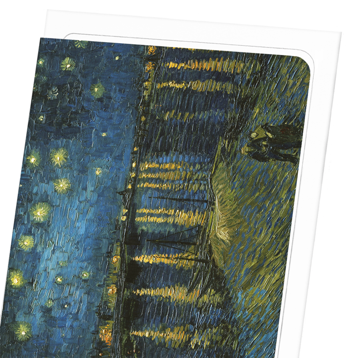 STARRY NIGHT OVER THE RHONE BY VAN GOGH: Painting Greeting Card