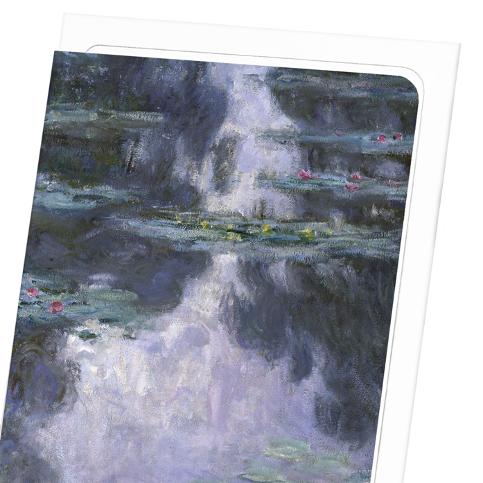 WATER LILIES NO.2 BY MONET: Painting Greeting Card