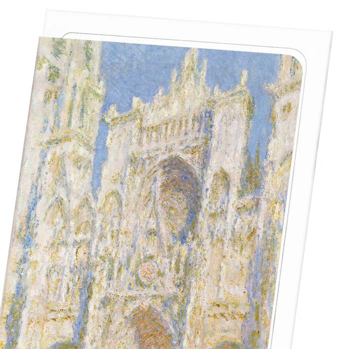 ROUEN CATHEDRAL WEST FAÇADE BY MONET: Painting Greeting Card