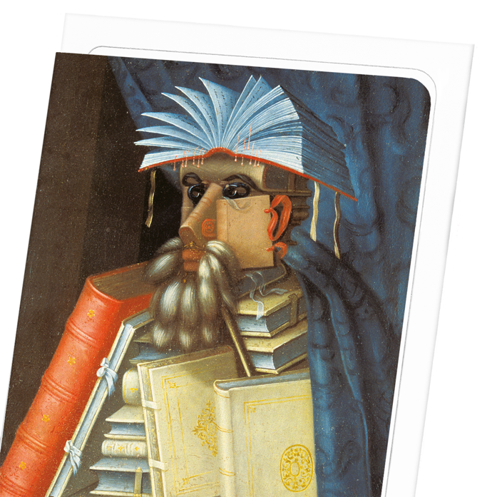 LIBRARIAN BY ARCIMBOLDO: Painting Greeting Card