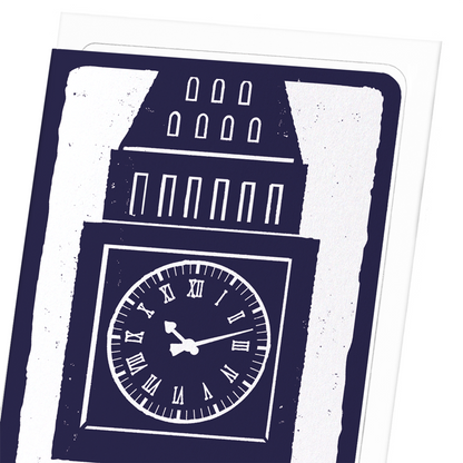 FACE OF THE GREAT CLOCK: Painting Greeting Card