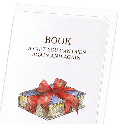 A BOOK IS A GIFT: Victorian Greeting Card