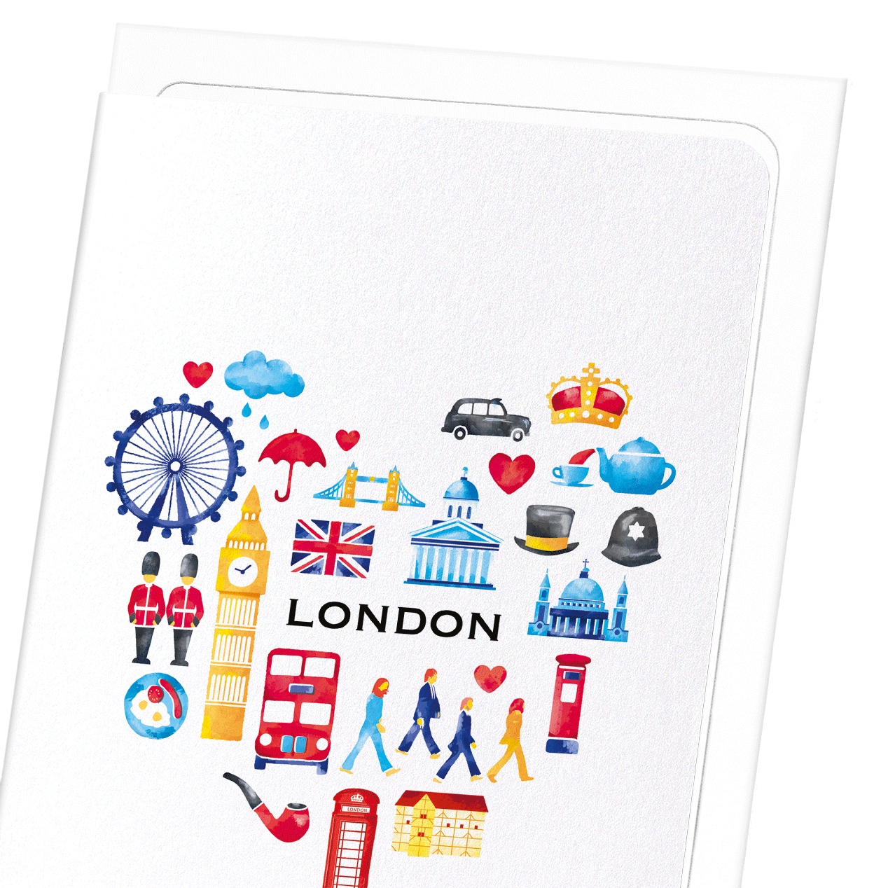 HEART OF LONDON: Watercolour Greeting Card