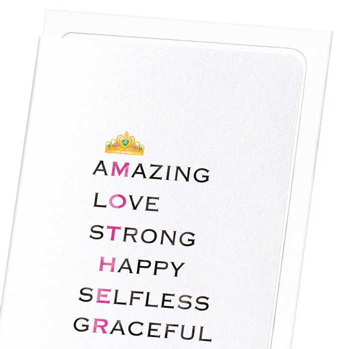 AMAZING MOTHER: Watercolour Greeting Card