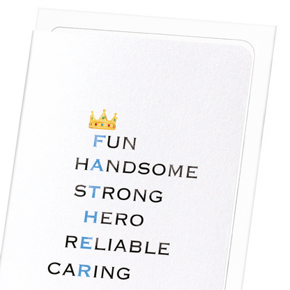 AMAZING FATHER: Watercolour Greeting Card