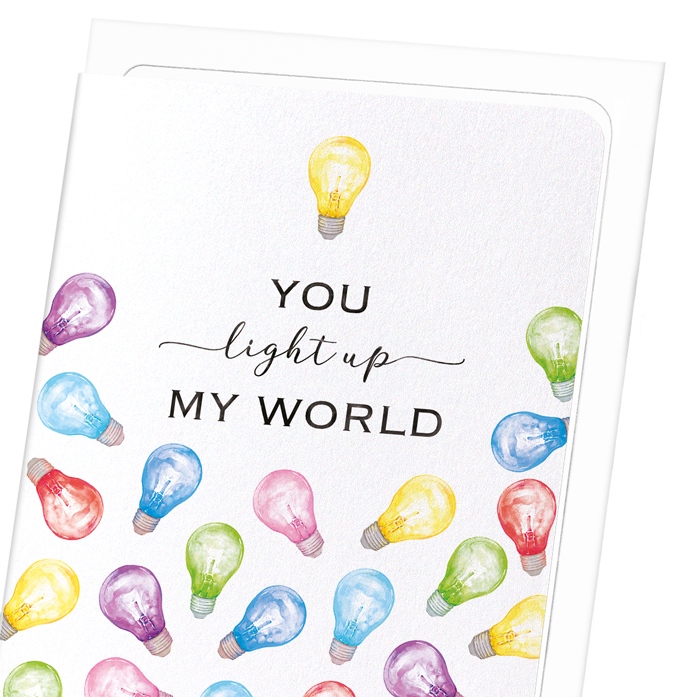 LIGHT UP MY WORLD: Watercolour Greeting Card