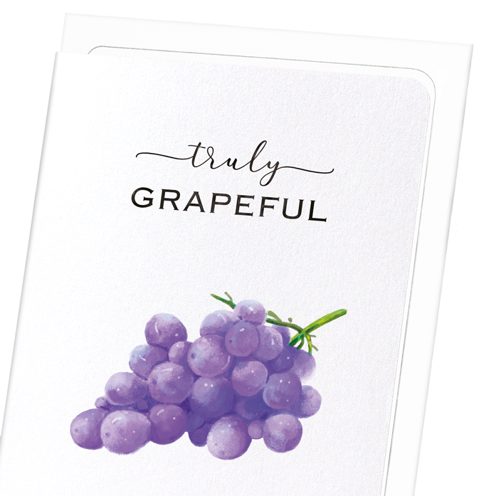 TRULY GRAPEFUL: Watercolour Greeting Card