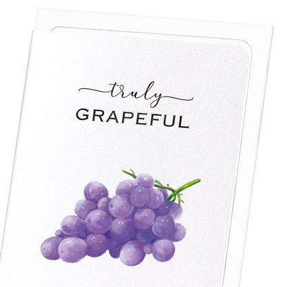 TRULY GRAPEFUL: Watercolour Greeting Card