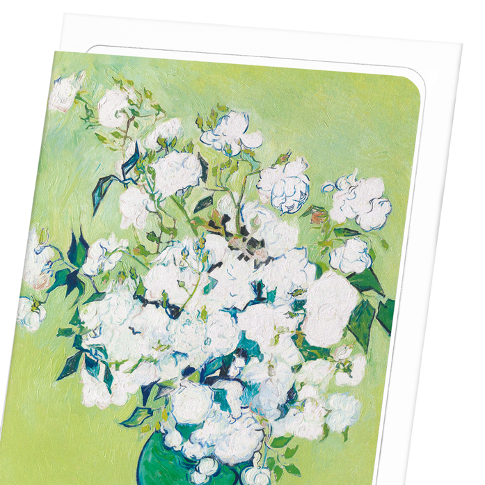 ROSES IN A VASE (1890): Painting Greeting Card