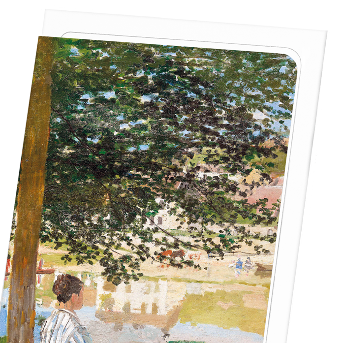 ON THE BANK OF THE SEINE (1868): Painting Greeting Card