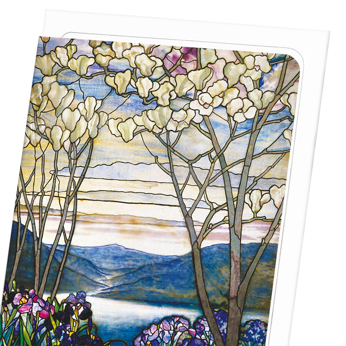 MAGNOLIAS AND IRISES: Painting Greeting Card