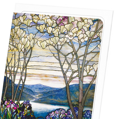 MAGNOLIAS AND IRISES: Painting Greeting Card