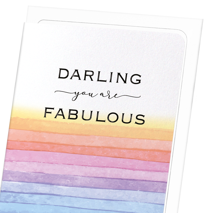 FABULOUS DARLING: Watercolour Greeting Card