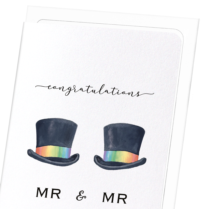 MR & MR HATS: Watercolour Greeting Card
