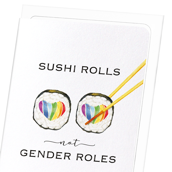 SUSHI NOT GENDER ROLE: Watercolour Greeting Card