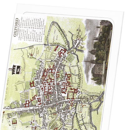 OXFORD (1806): Antique Map Greeting Card