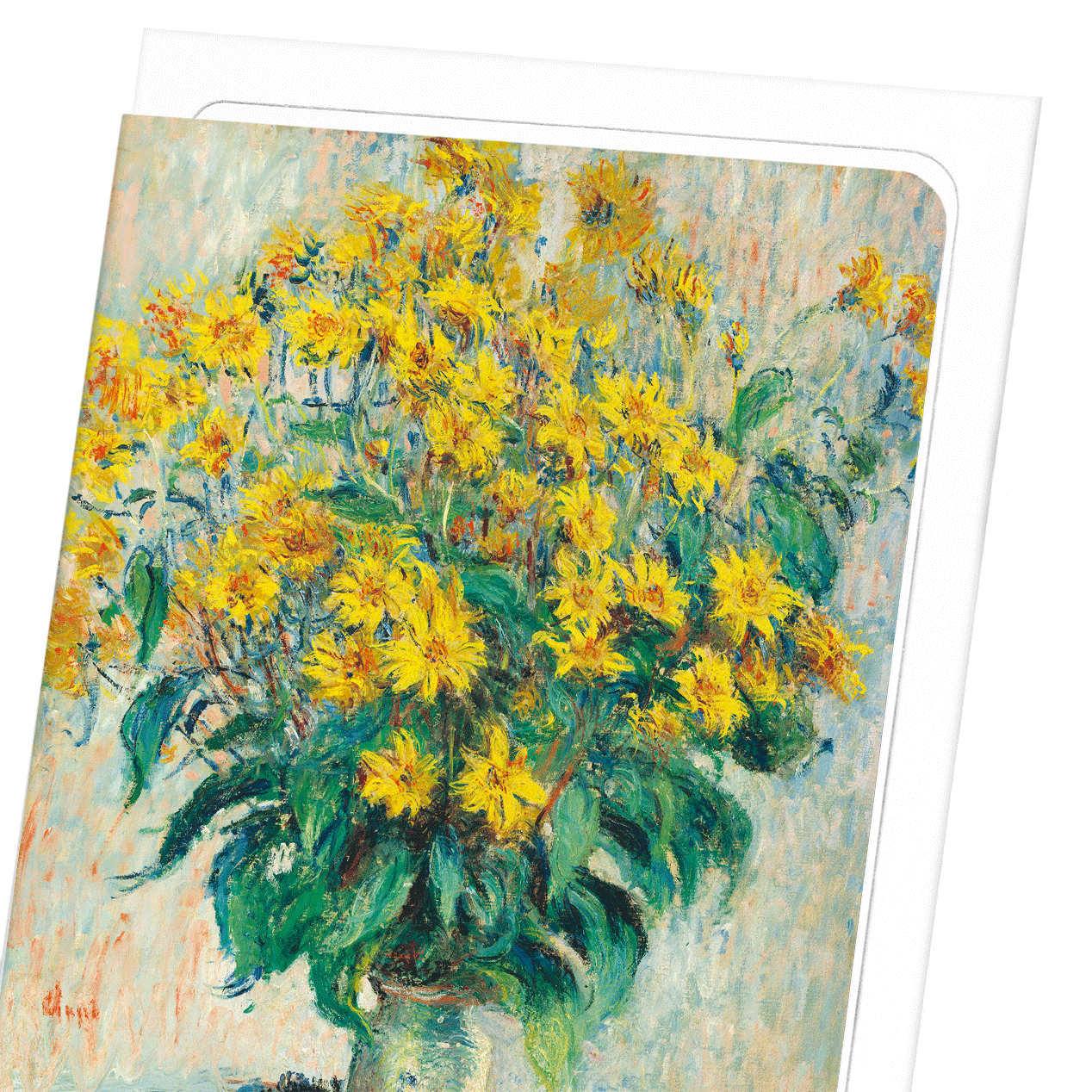 JERUSALEM ARTICHOKE FLOWERS (1880): Painting Greeting Card
