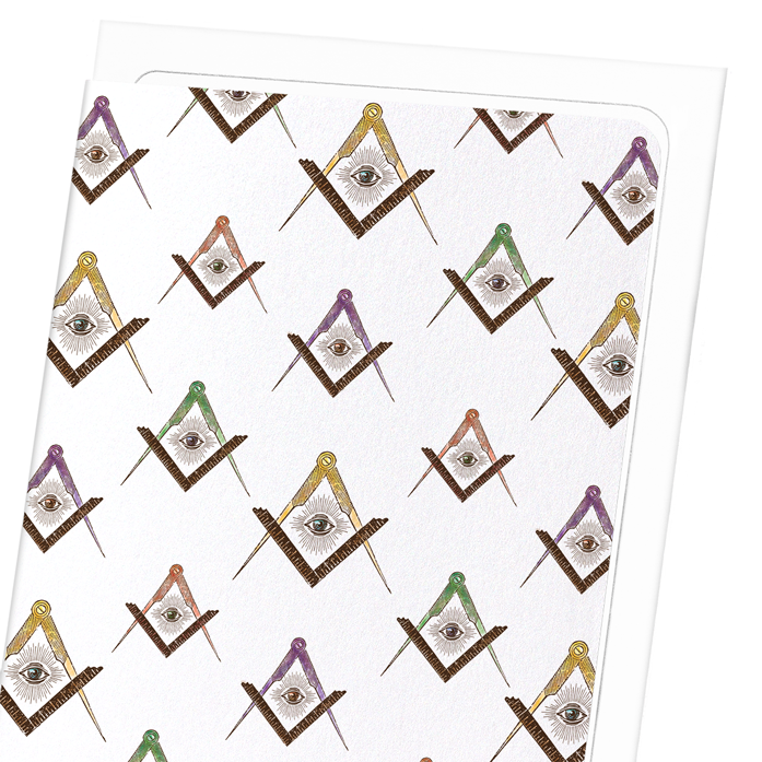 FREEMASON SYMBOL: Pattern Greeting Card