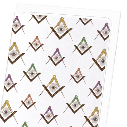 FREEMASON SYMBOL: Pattern Greeting Card